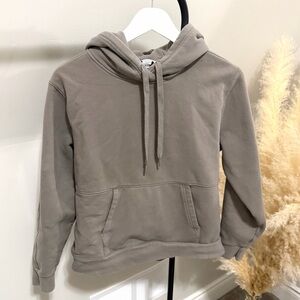 Athleta Taupe Pullover Hoodie | Cozy Neutral Sweatshirt